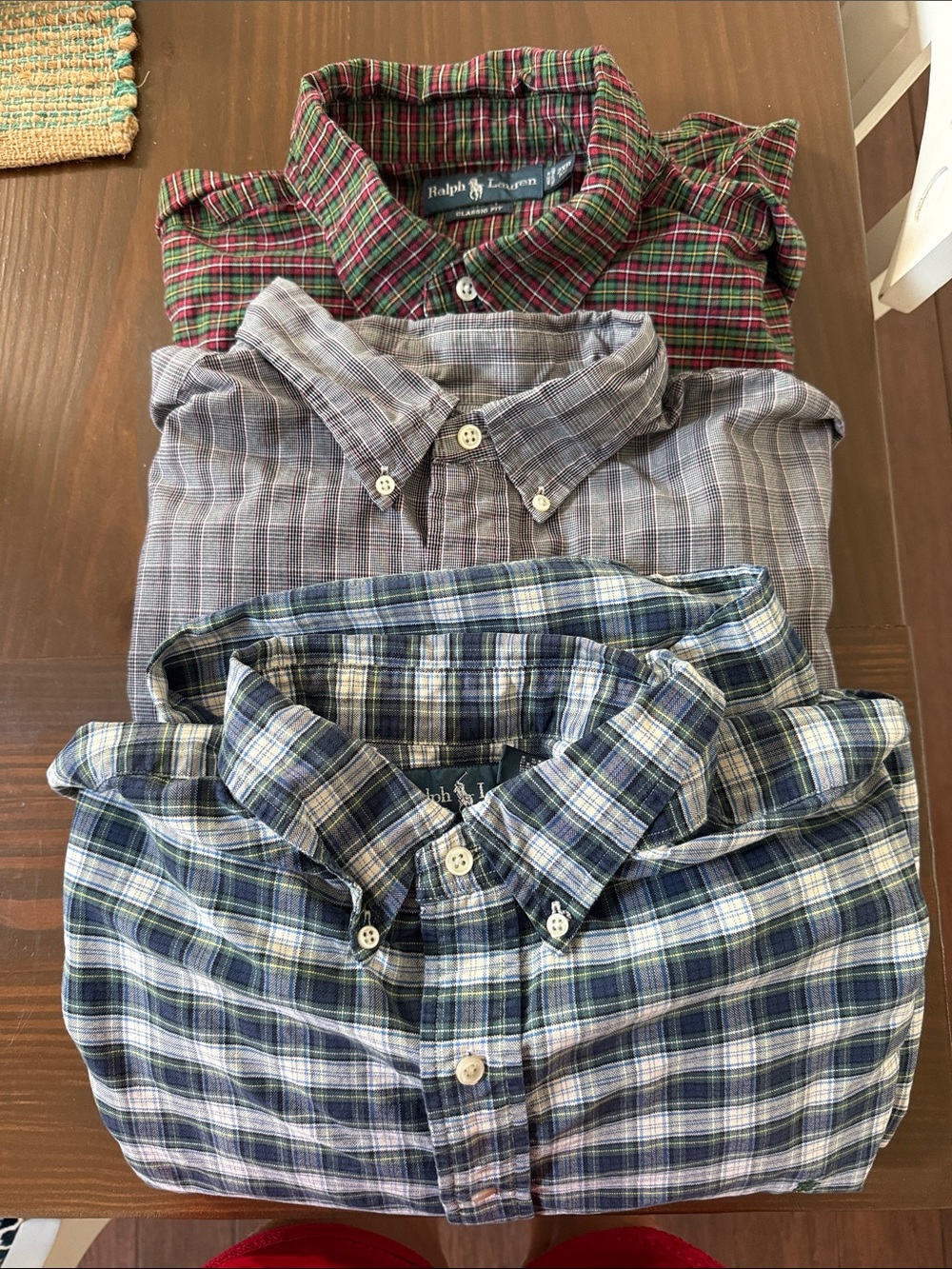 Ralph Lauren Men’s Plaid Button-Down Shirts - Blue, Gray, Red